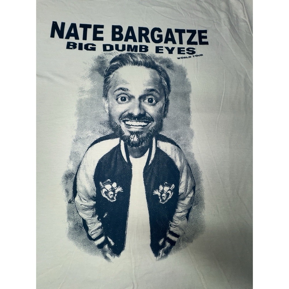 Nate Bargatze Big Dumb Eyes World Tour T-Shirt XL 2025 Comedy Show